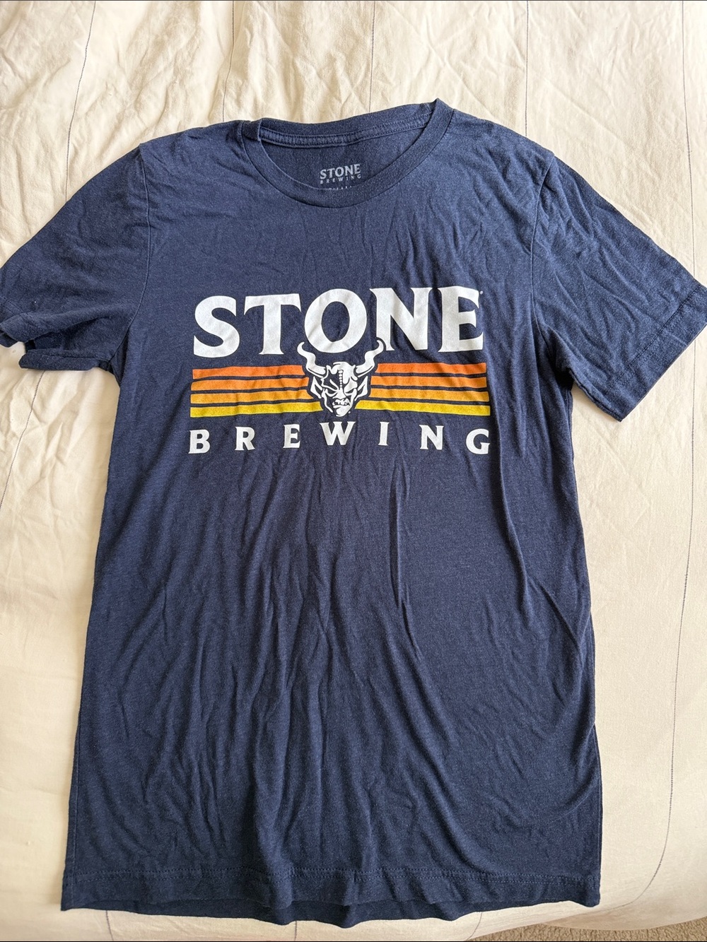 Stone Brewing Navy Logo Short Sleeve Tee